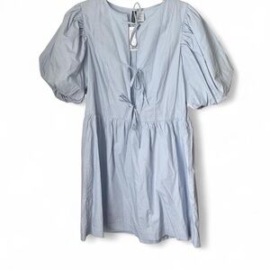 NWT H&M Blue Puff Sleeve Dress
